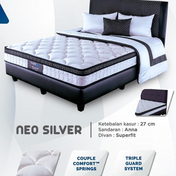 Comforta New Neo Silver murah 120 x 200 Superfit kasur Spring bed ori - set divan ori