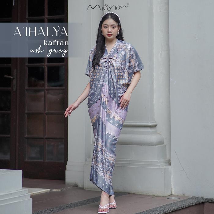 Miss Nomi - Athalya Kaftan Motif / Best Seller / Baju Wanita / Kaftan Hijab muslim panjang / lebaran