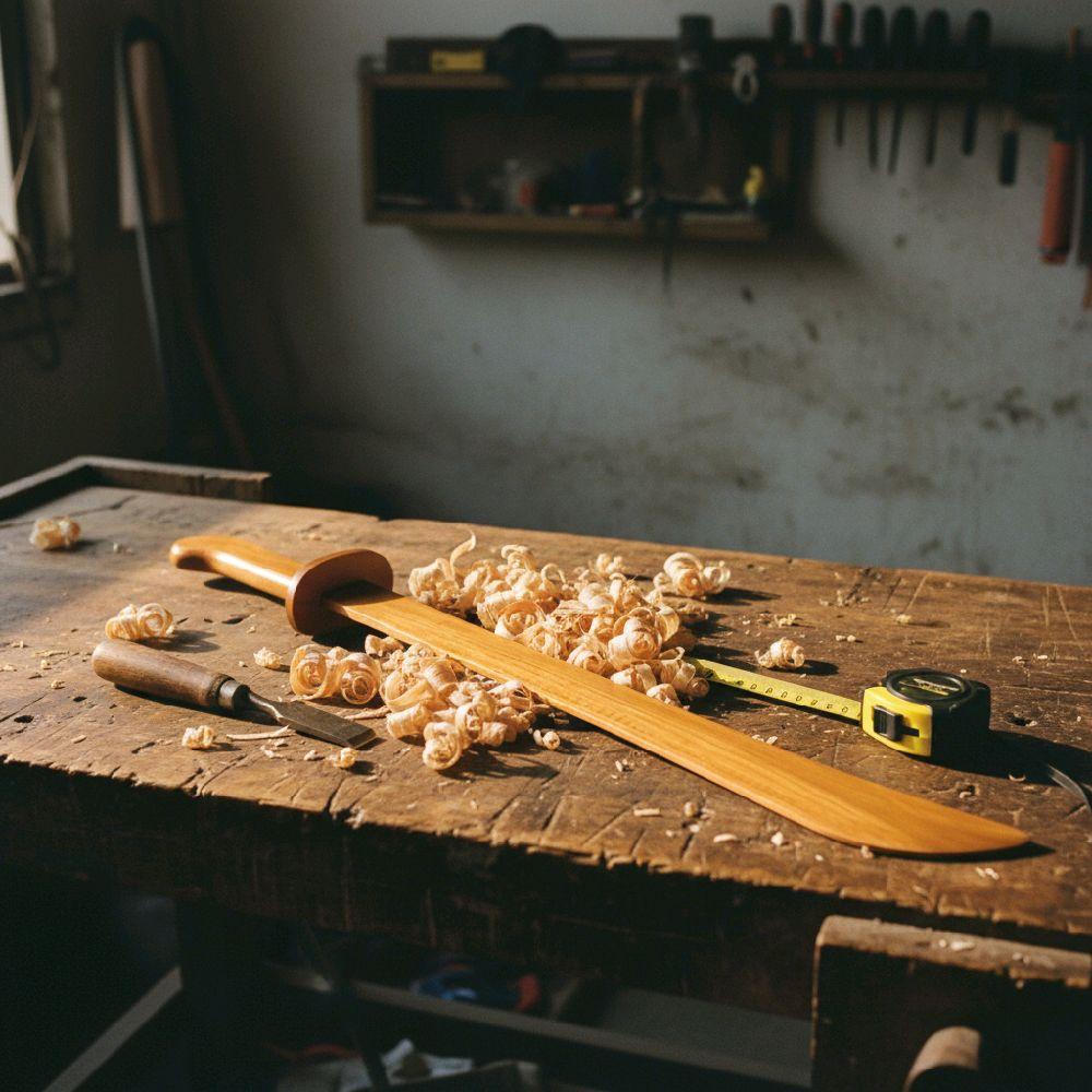 mainan pedang kayu golok patimura golok latihan wooden sword