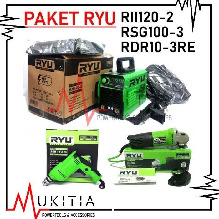 PAKET TEKIRO RYU MESIN LAS BOR GERINDA 45O WATT BOR 10MM DAN GRINDA - PAKET RYU 1