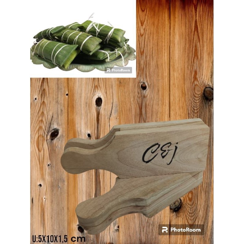 Cetakan Buras Burasa Bugis Kayu Tebal 5x10x1,5 Cm