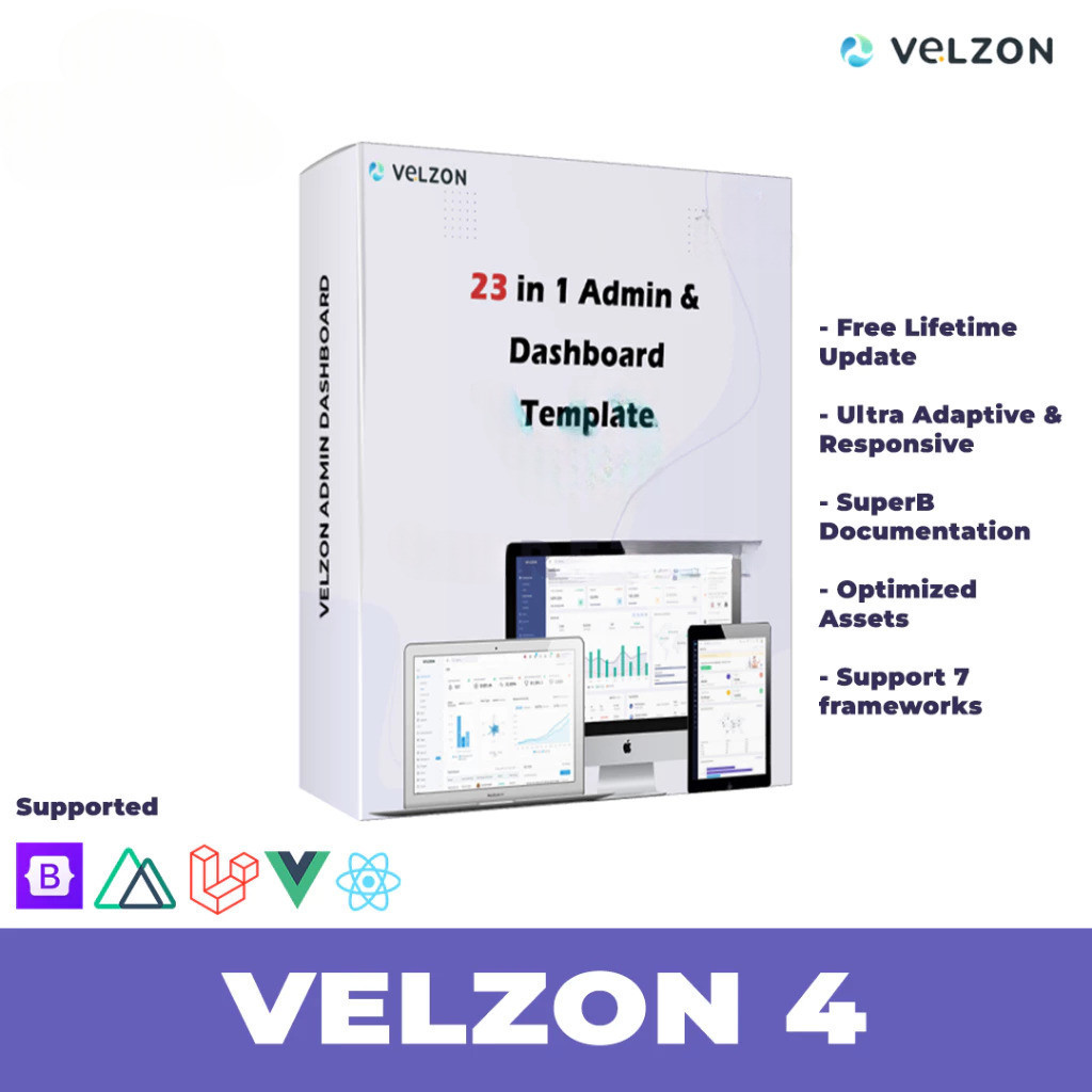 Velzon Premium Admin & Dashboard Template HTML Bootstrap 5 Versi Terbaru