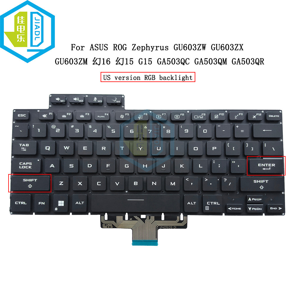 New Laptop Backlit US English Keyboard Backlight For ASUS ROG Zephyrus M16 GU603 GU603ZW GU603ZX GU6