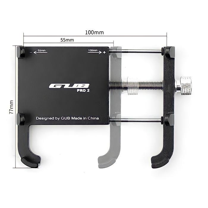 NEW GUB PRO 2 - Holder GUB PRO 2 - Phone Holder HP Motor Alumunium Alloy - Hitam PREMIUM
