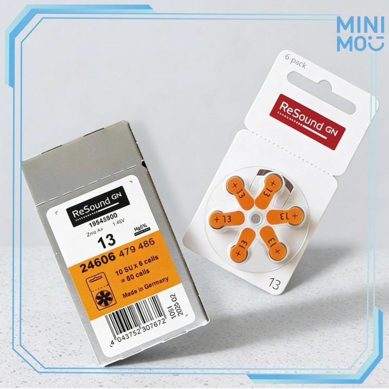 6PCS/Set Universal Hearing Aid Battery Ukuran 13 PR48 Untuk RESOUND A13 A312 A10 A675 Baterai Alat B