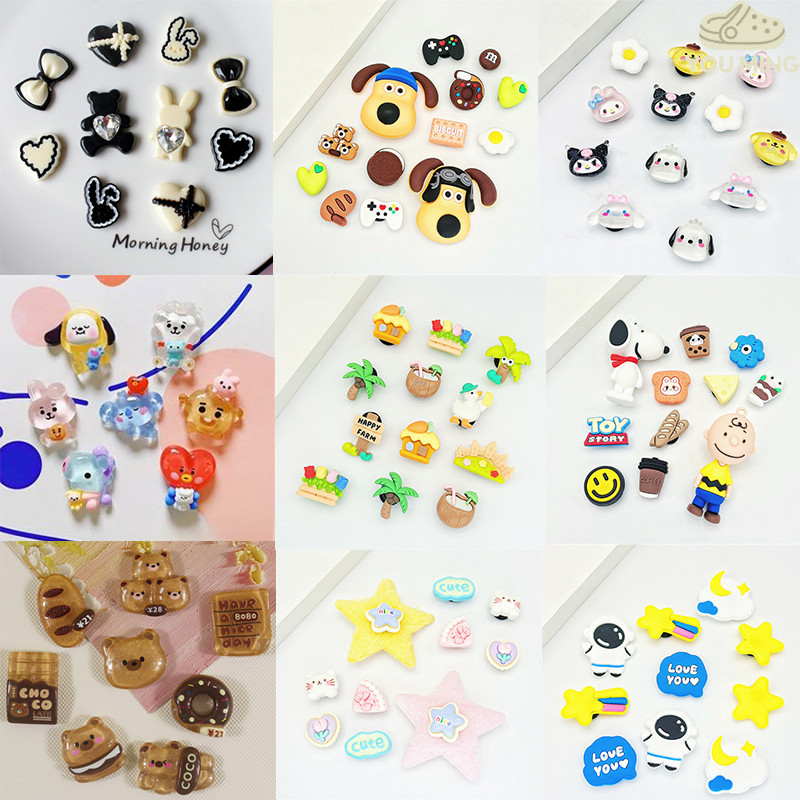 Aksesoris Sandal Stiker Pin Hiasan Sendal Boneka Untuk Dekorasi Sepatu Sandal Lucu Hot Kartun mode s