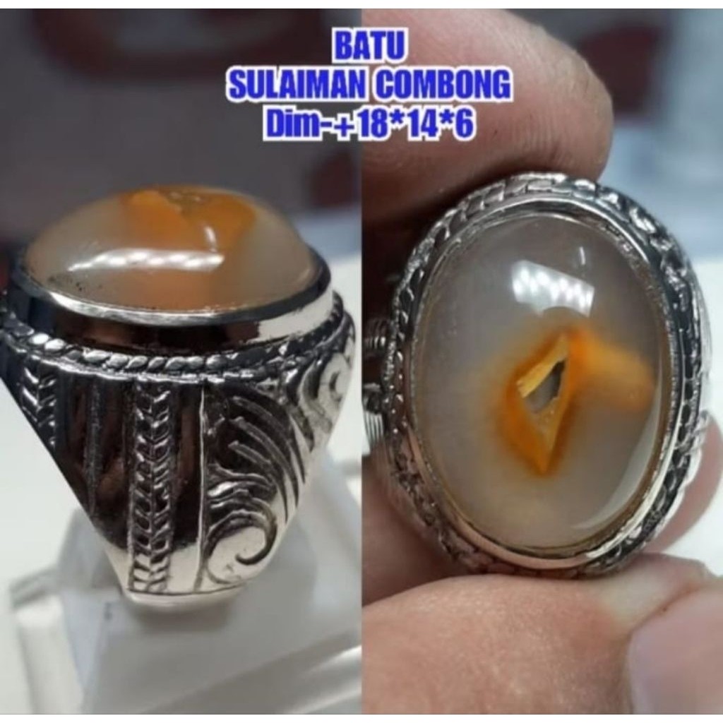 CINCIN BATU YAMAN COMBONG MOTIF KANTONG SEMAR NATURAL ALAM