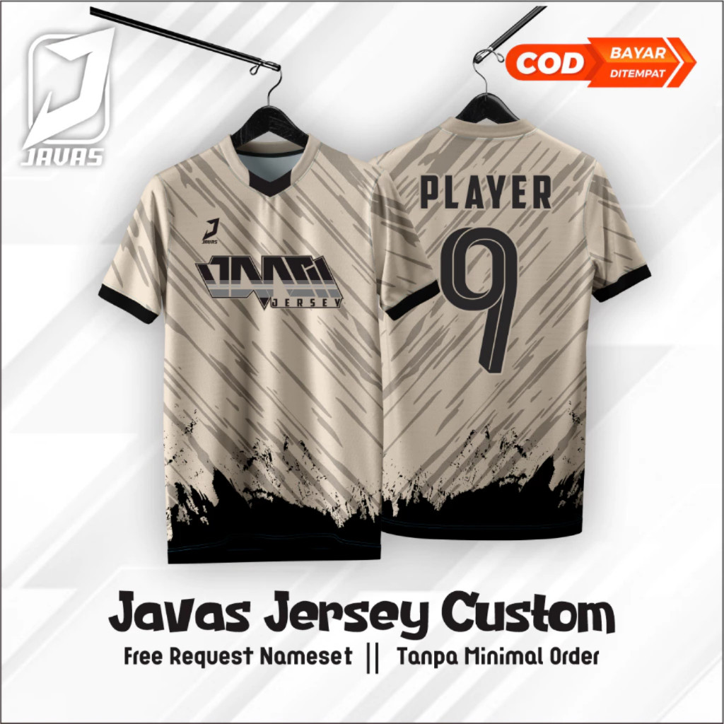 PROMOJavas Jersey Futsal Custom | Baju Sepak Bola Printing Request Logo nomor + NamaTERLARIS