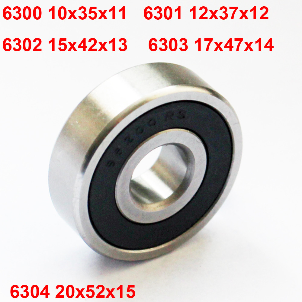 1PC 6300-2RZ 6301 6302 6303 6304RZ Industry Motor Spindle Ball Bearing 10x35x11 12x37x12 15x42x13 17
