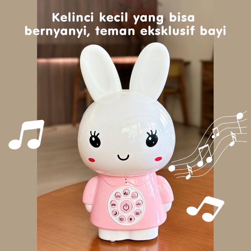 Habibi Mainan Boneka Kelinci Musik Cerita Pengantar Tidur Anak - Alat Bantu Tidur Lelap untuk Bayi &