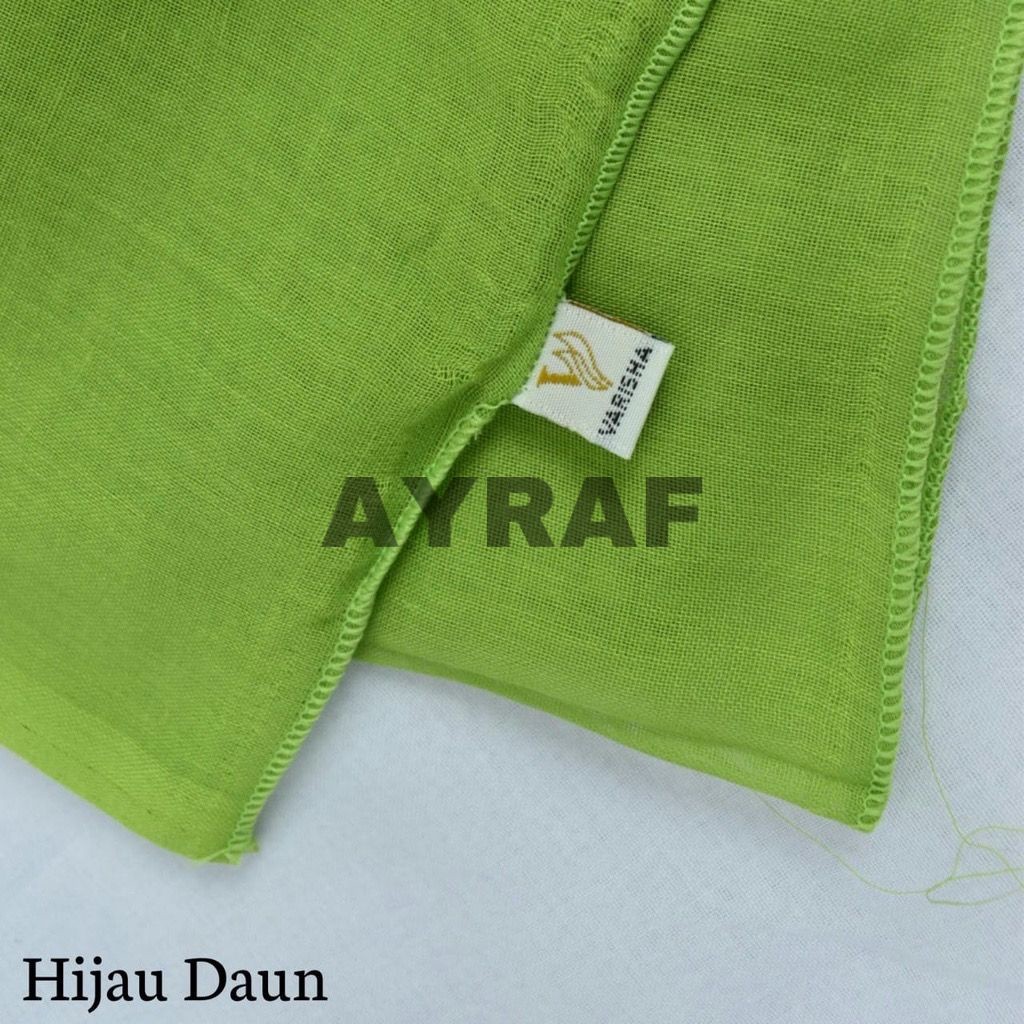 kerudung hijab segiempat voal paris premium size 110x110 by VARISHA warna hijau daun/kerudung hijab 
