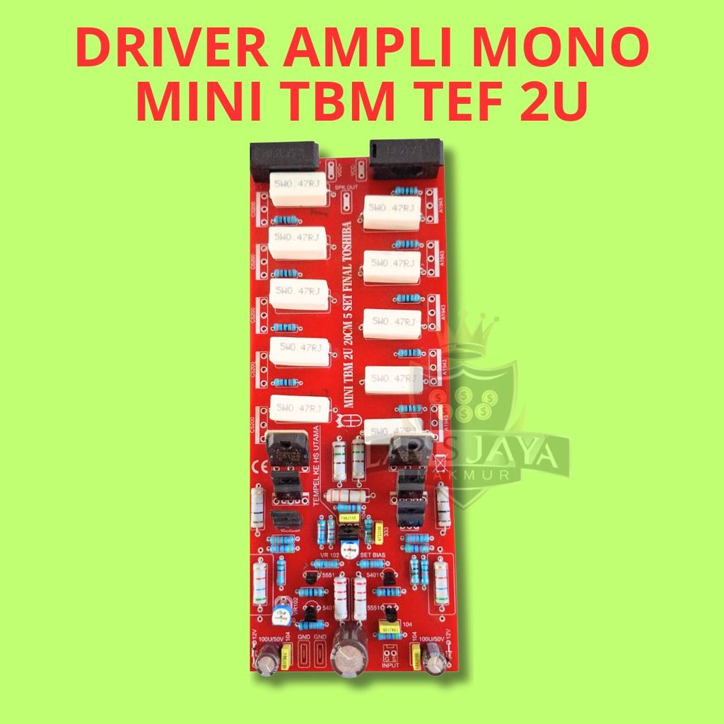 Driver Power Amplifier Mono Mini TBM TEF 2U 5 Set Final Toshiba PCB 20x8cm