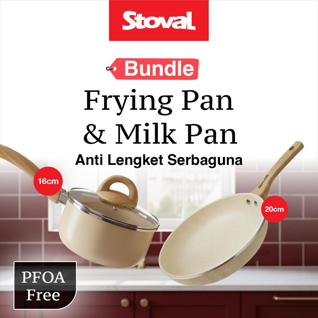 Bundling Frying Pan & Milk Pan 20 cm Anti Lengket
