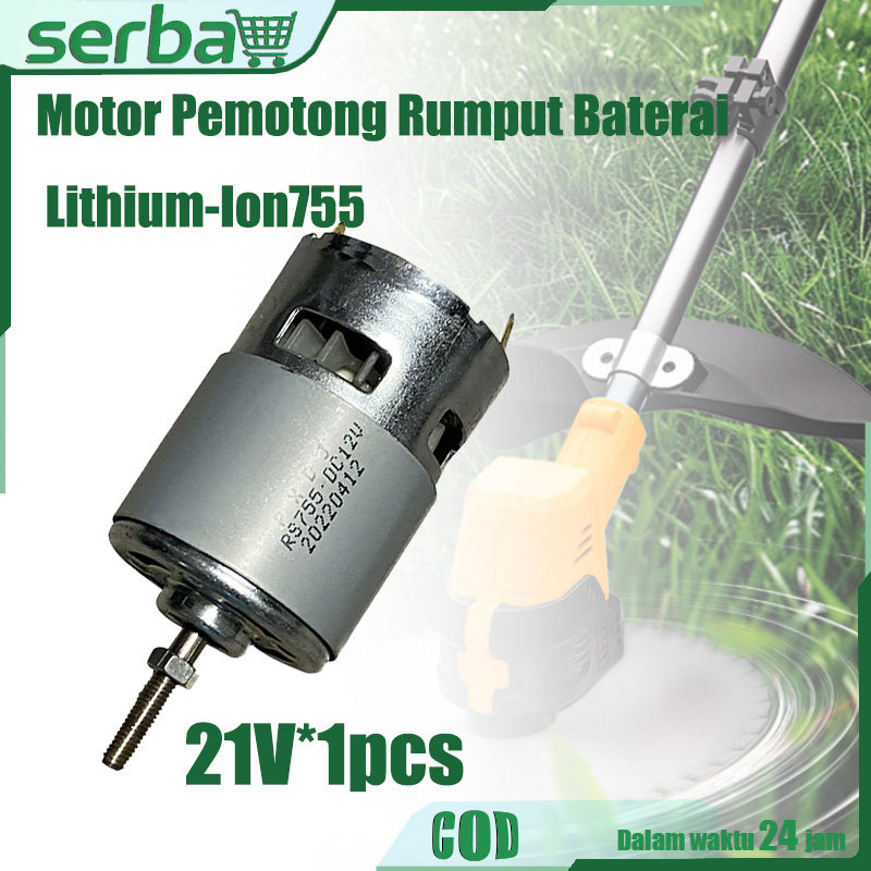 [100% Asli] Dinamo DC Motor RS-755 21V Mesin RS-755 Dinamo Motor Dc Rotor Mesin Pemotong Rumput Pemo