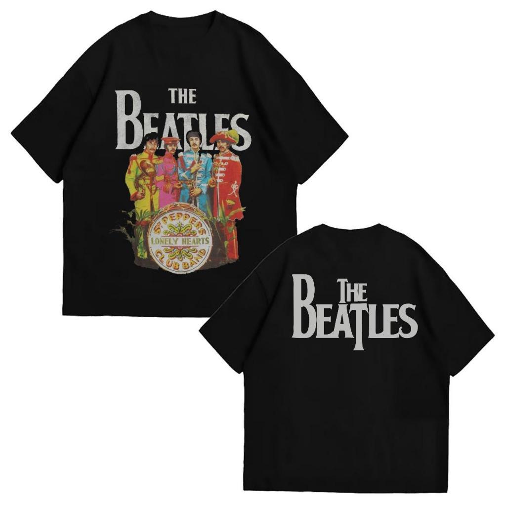 ORI P&B Oversize The Beatles T-Shirt - The Beatles Black 20s Vintage Oversize Band T-Shirt