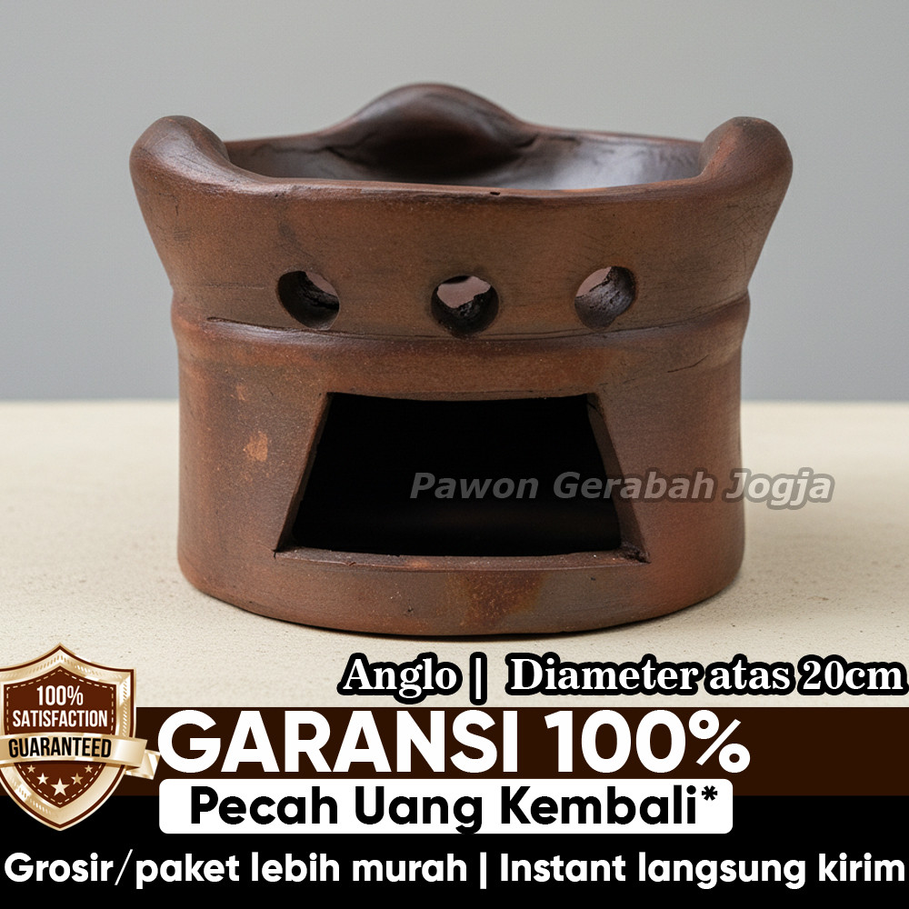 Pawon Gerabah | Anglo Tanah Liat Gerabah Tungku Arang Areng Tatakan Prasmanan Diameter 20 cm