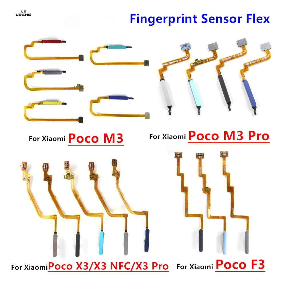 For Xiaomi Poco M3 Pro / Poco F3 / Poco X3 Pro NFC Home Button Fingerprint Tou ID Sensor Flex Cable