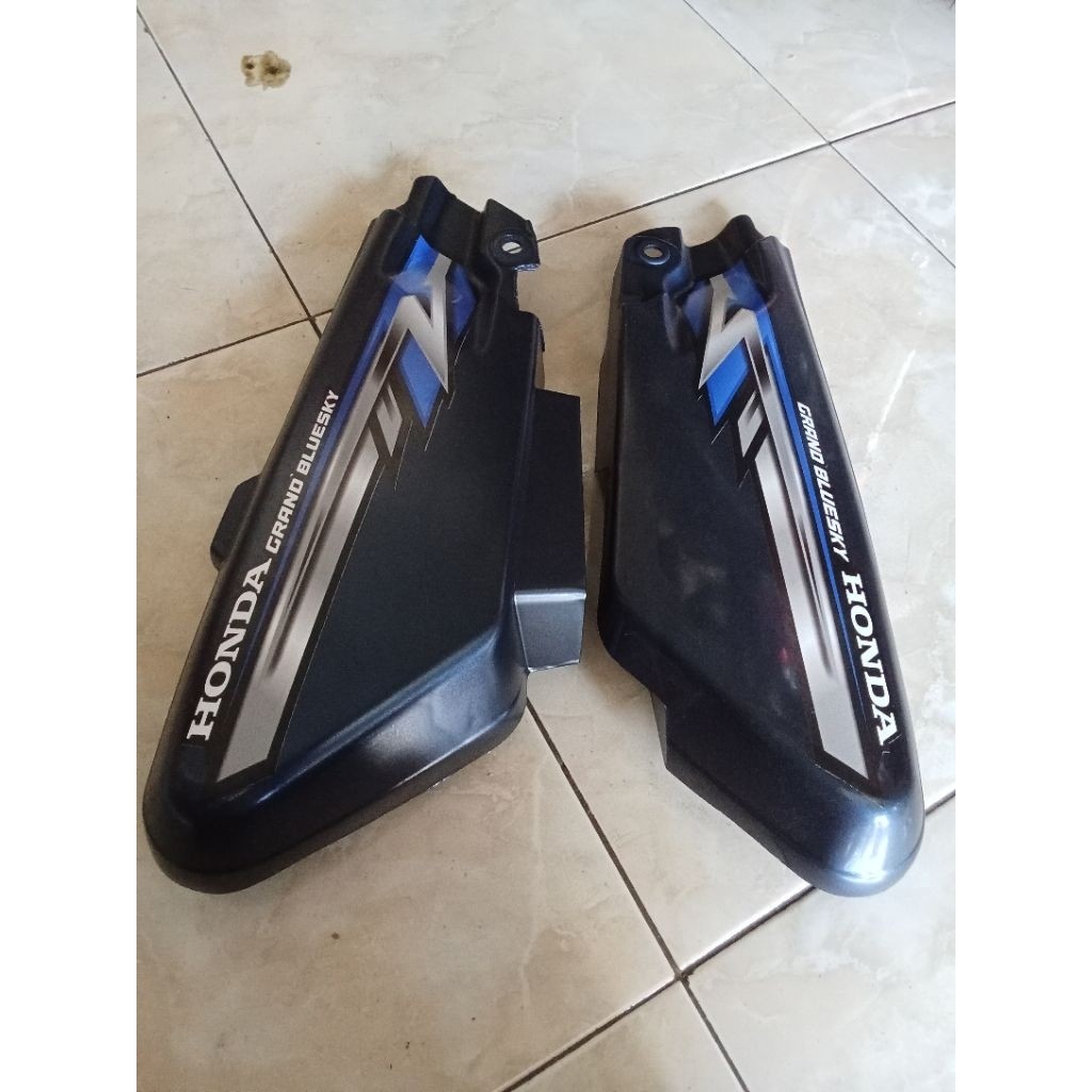Box aki Tutup aki Honda Astrea grand Sabit legenda impresa warna biru lembayung polos