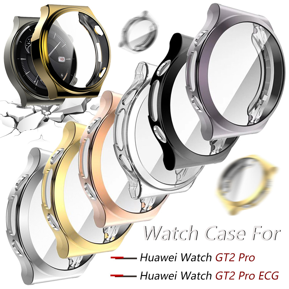 Protective Watch Case For Huawei Watch GT2 Pro GT 2 Pro ECG TPU Cover Bumper With Screen Protector S