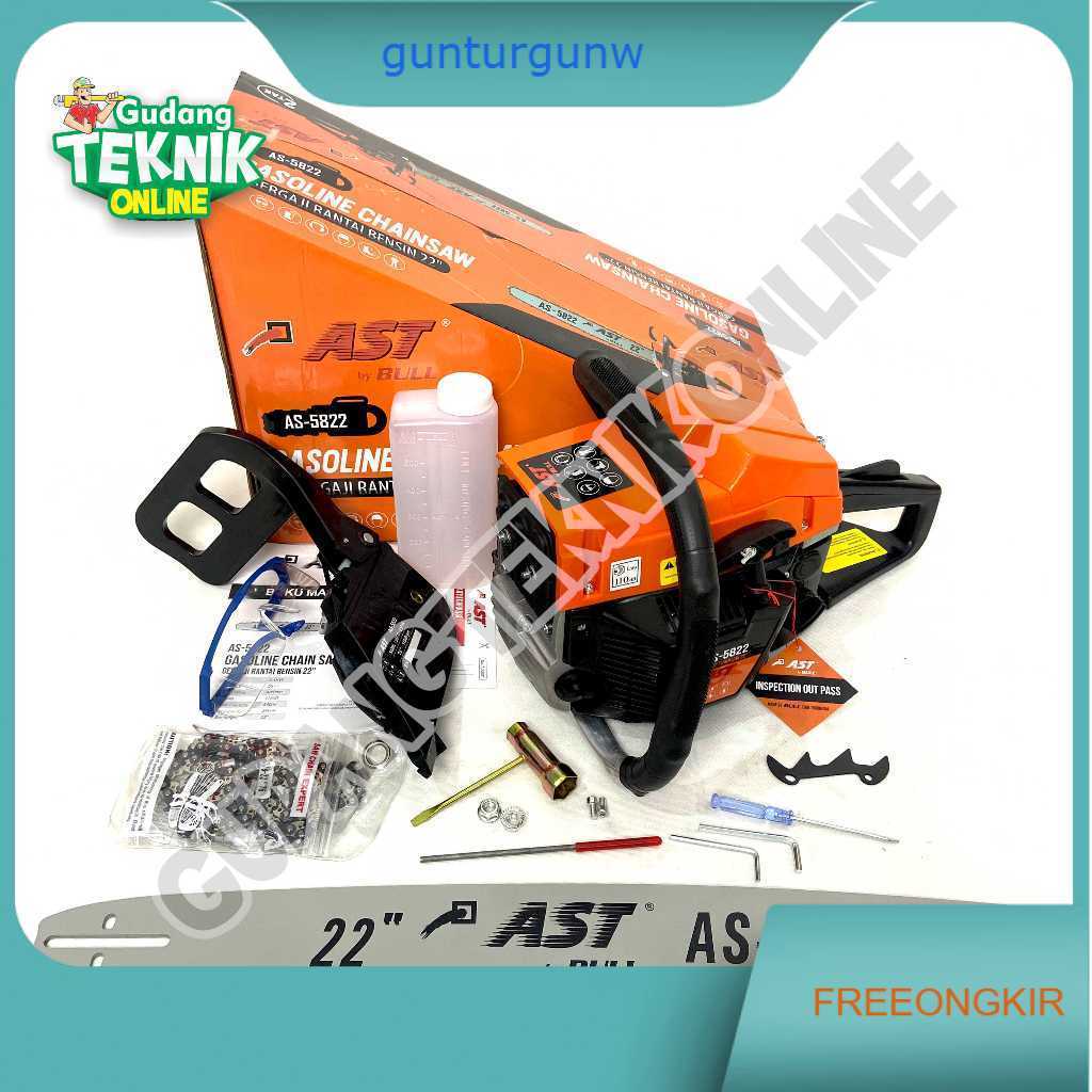 Mesin Gergaji Kayu Chain Saw AST AST-5822 22 inch / Chainsaw Potong Pemotong Belah Kayu 22 Inch AST 