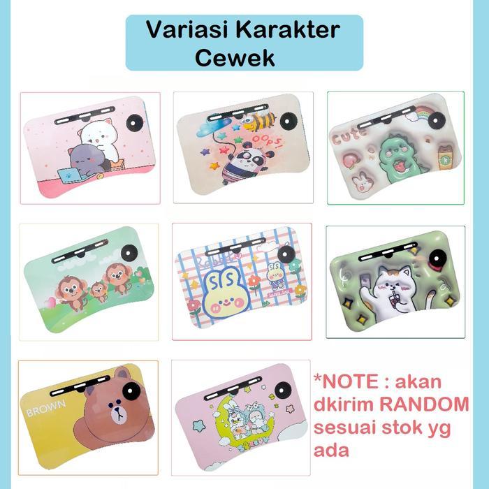 TeknoElegan shop (EX Display) Meja Lipat Portable / Meja Belajar Anak / Meja Laptop - Karakter Cewek