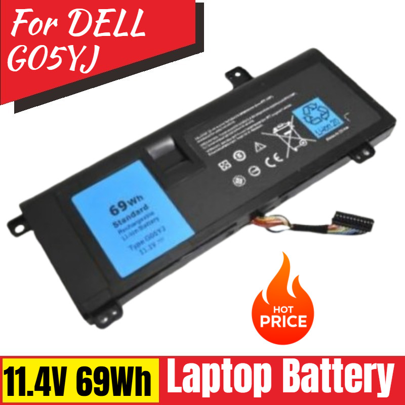 G05YJ 11.4V 69Wh for DELL Alienware 14 A14 R3 R4 M14X Laptop Battery