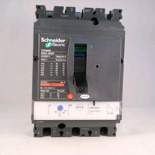 Mccb Schneider NSX160F 36KA 3P 3Phase 125A NSX160 NSX 160F