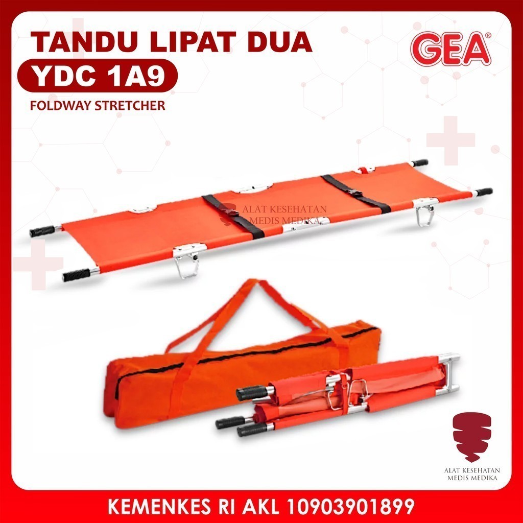 Tandu Lipat 2 Folding Stretcher Emergency PMI P3K UKS