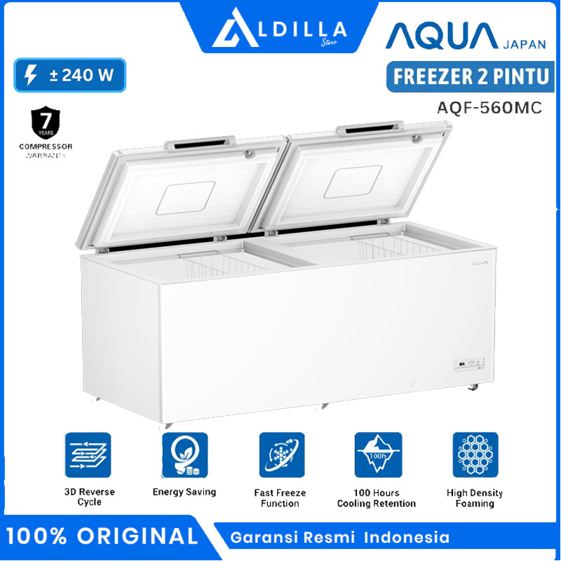 FREEZER PETI AQUA 2 PINTU AQF-560MC/ 502 L