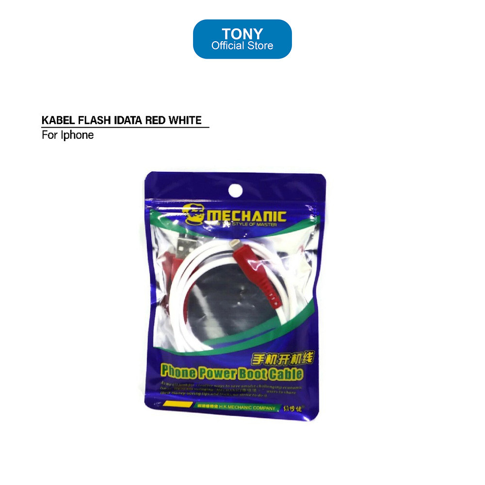 Kabel Flash MECHANIC iData - Kabel Data Merah Putih Recovery iPhone - IDATA RED