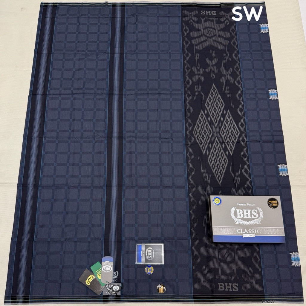 Sarung Bhs Classic Songket KWG Silver Bhs Original BISA COD