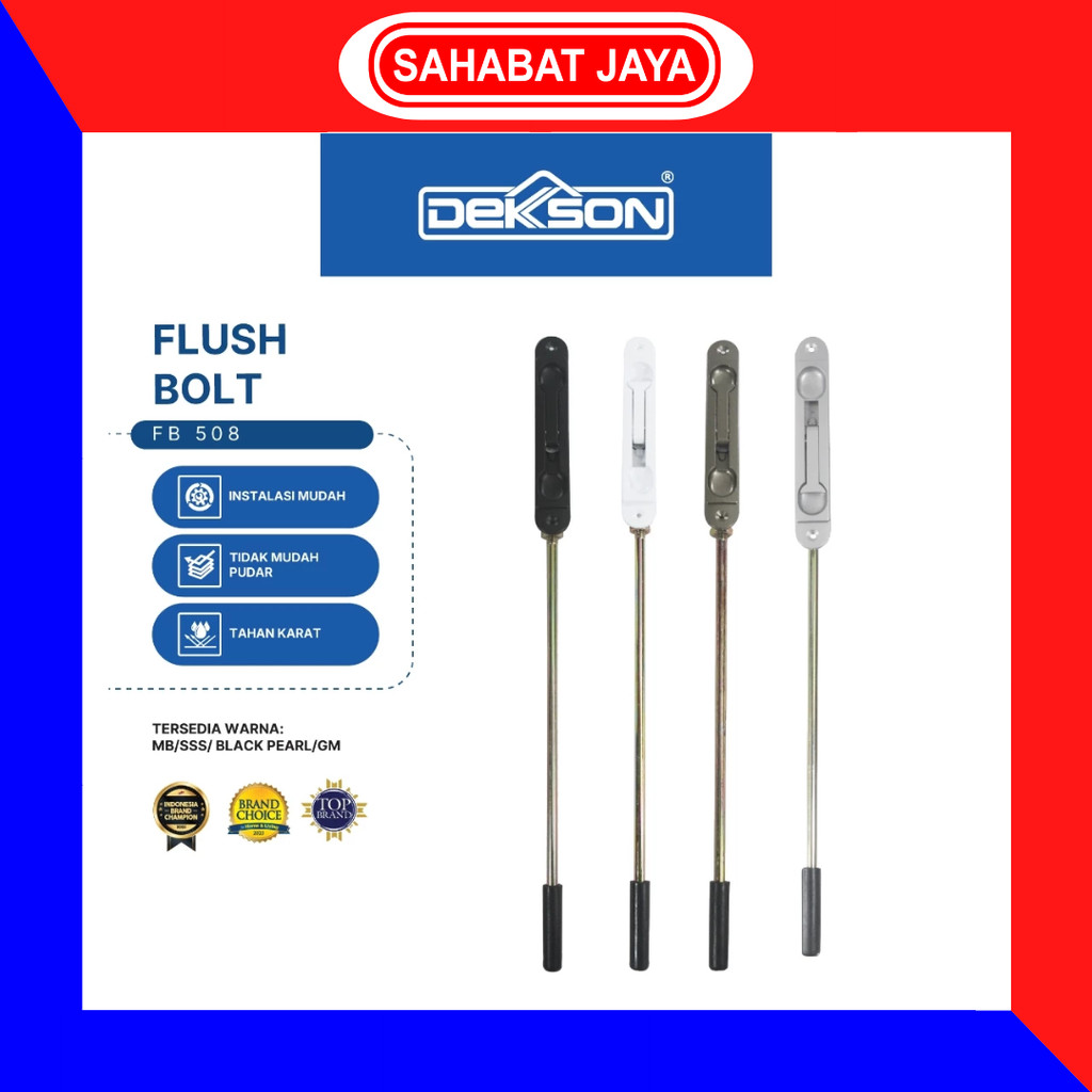 DEKSON Flush Bolt Spartan Selot Pintu Grendel tanam Aluminium Almunium Dekkson