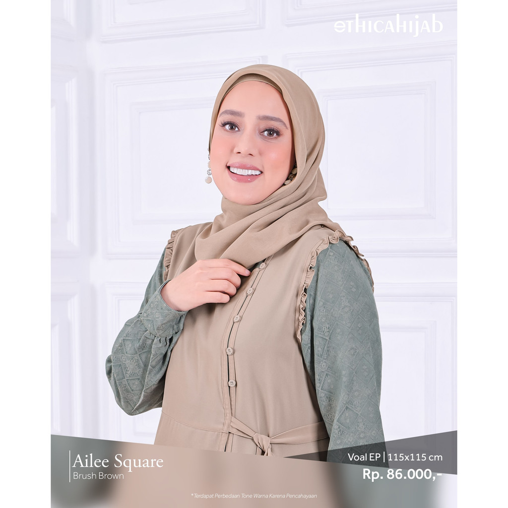 ETHICA HIJAB ELEGAN AILEE BRUSH BROWN (KASHMEER GREEN) DREAM BLUE GREEN BAY HARVEST GOLD IVORY CREAM
