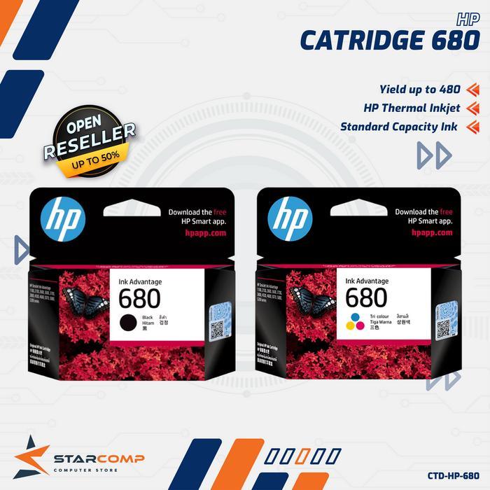 TINTA PRINTER HP 680 WARNA CARTRIDGE PRINTER