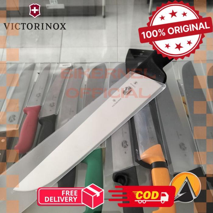Butcher knife pisau sembelih victorinox 26 cm original 5.5203.26 - Hitam -biker