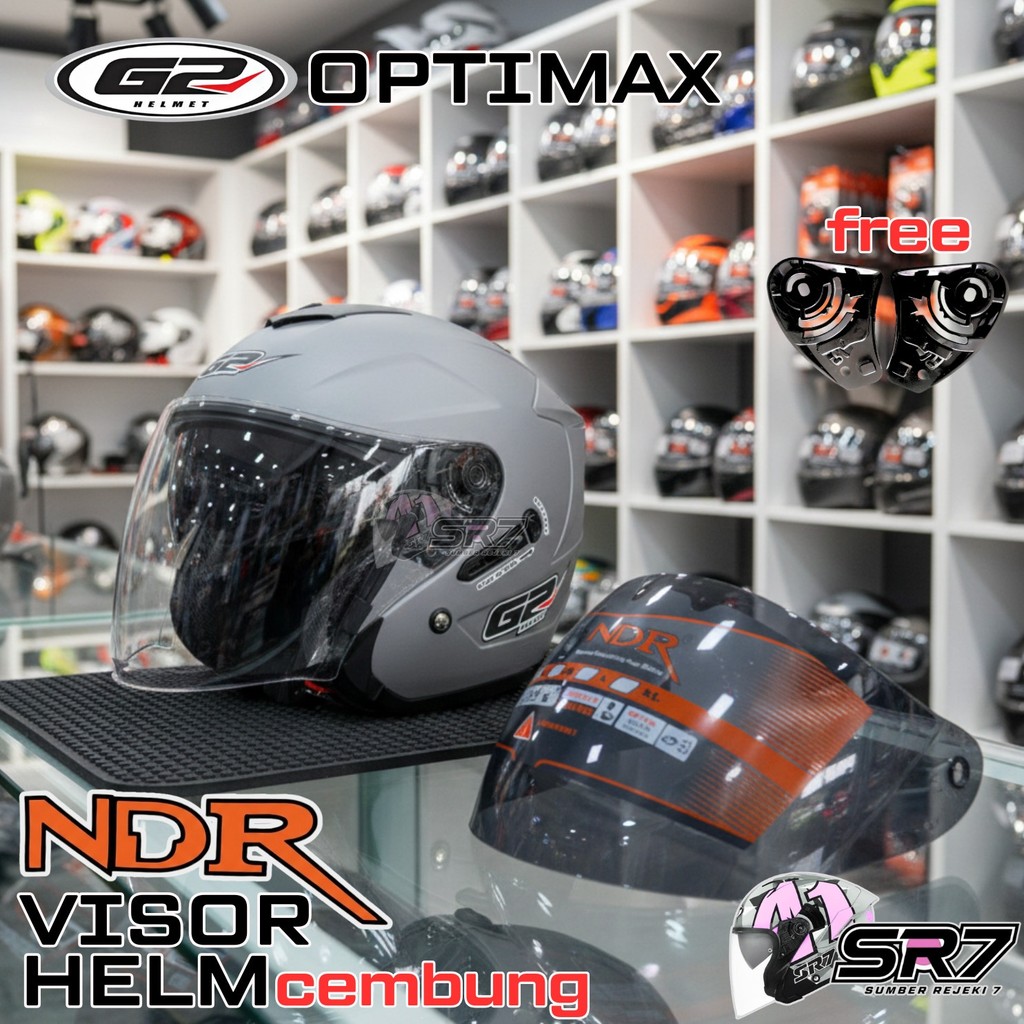 Kaca Helm G2OPTIMAX Visor Helmet CEMBUNG venom open g2optimax NDR helmet iridium murah