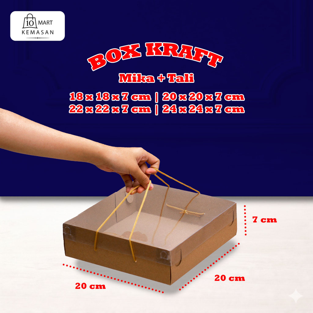Dus Kraft Tutup Mika+Tali/Box Kue