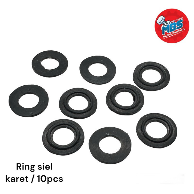 RING KARET SIEL KARET LUBANG M10 BAUT 14 RING KARET ORIGINAL SIL MURAH EmakBaut