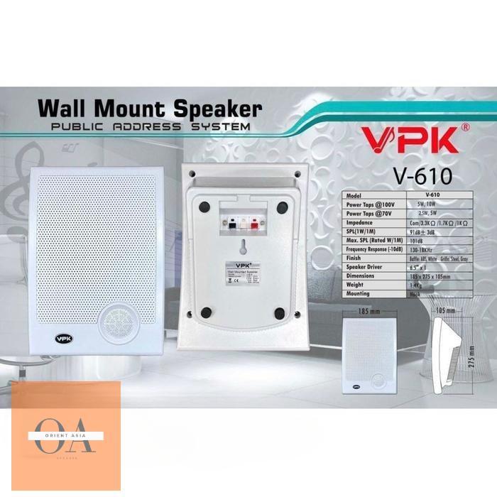 Wall Mount Speaker VPK V 610 Original VPK V610 Speaker WallMount VPK