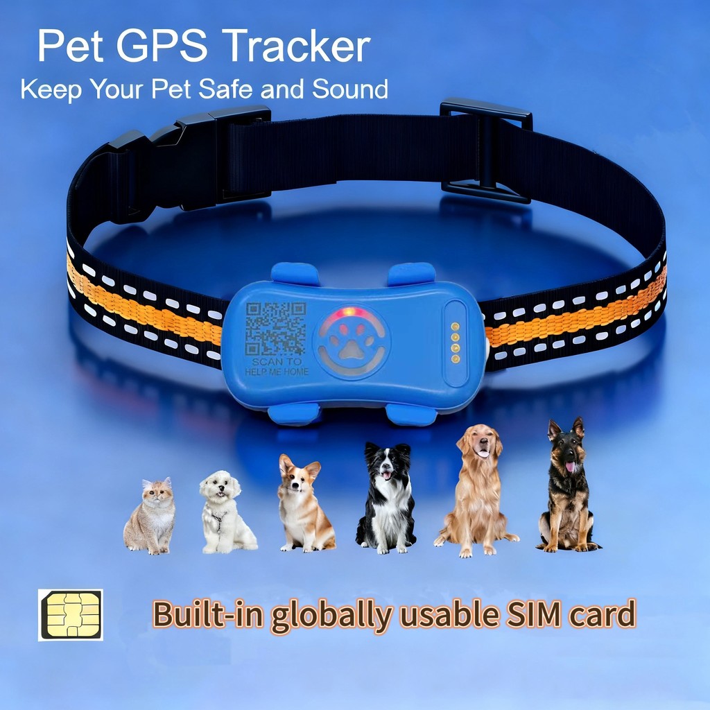 Pet Anti-Lost GPS Tracker Dog Cat Collar Find Device Remote Global Locator IP67 Waterproof User Defi
