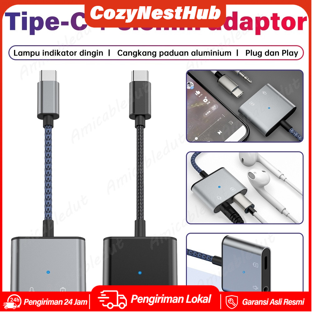 Baru Splitter Lightning Iphone to Jack 3.5mm 2in1 Audio Jack + Charging Splitter Audio Open Mic 2in1