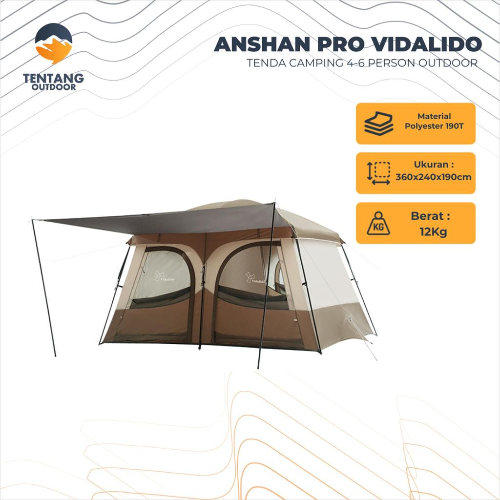 Tenda Camping An Saan VIDALIDO  4-6P Waterproof Family Camping Glamping Tent Outdoor
