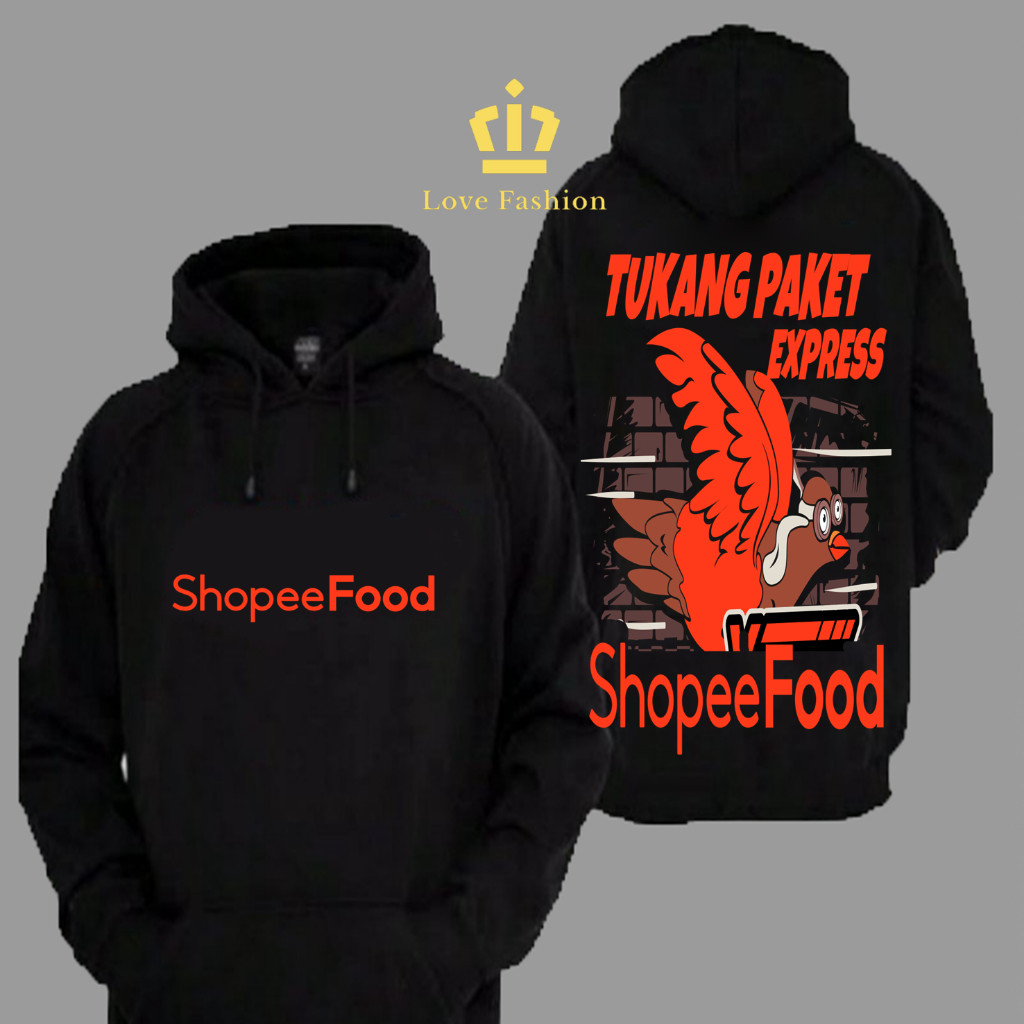 Sweater Hoodie Distro Tukang Paket Express ShopeeFOOD Merpati Meluncur Premium Terbaru