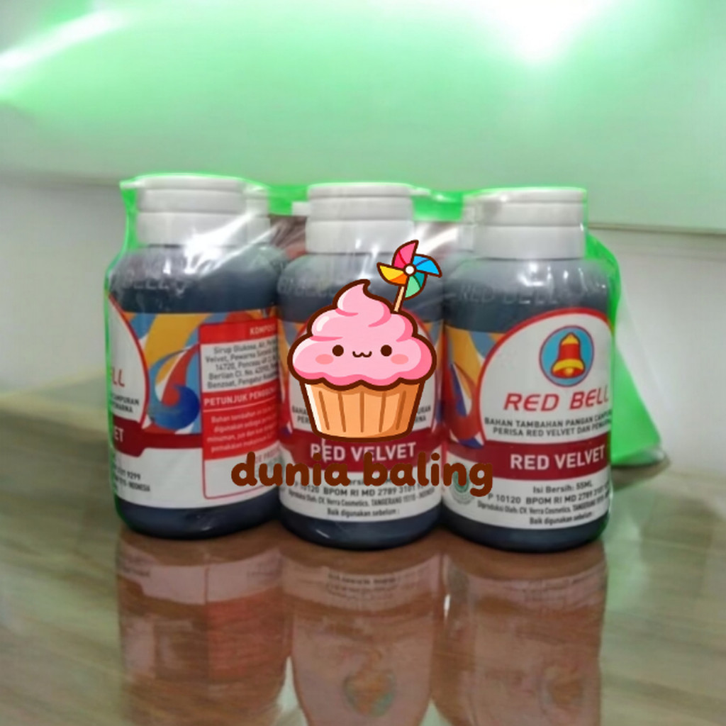RED BELL PERISA DAN PEWARNA MAKANAN RED VELVET REDBELL 55ml TOKBIM