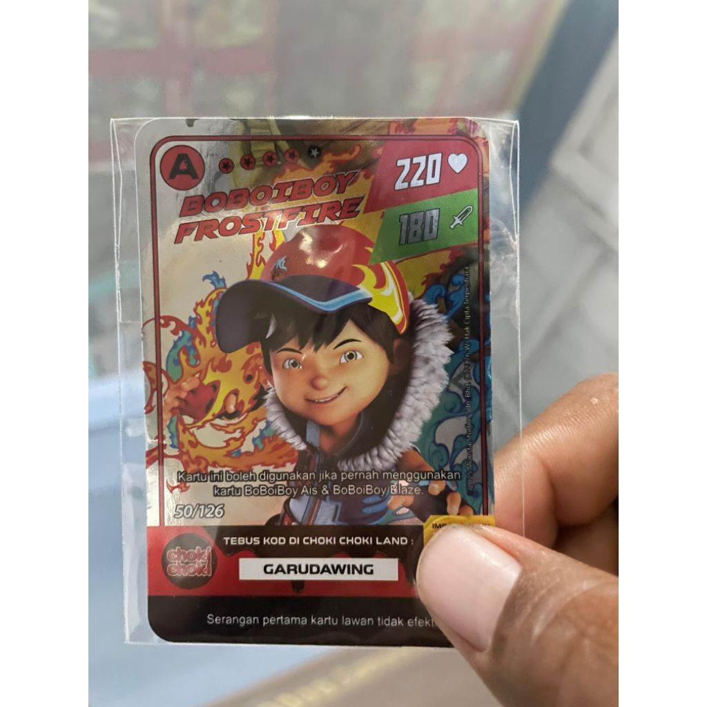 Kartu Boboiboy Choki Choki Monsta Galaxy Card SR AR S A