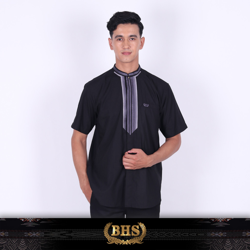 Baju Koko BHS Cosmo Salman Hitam