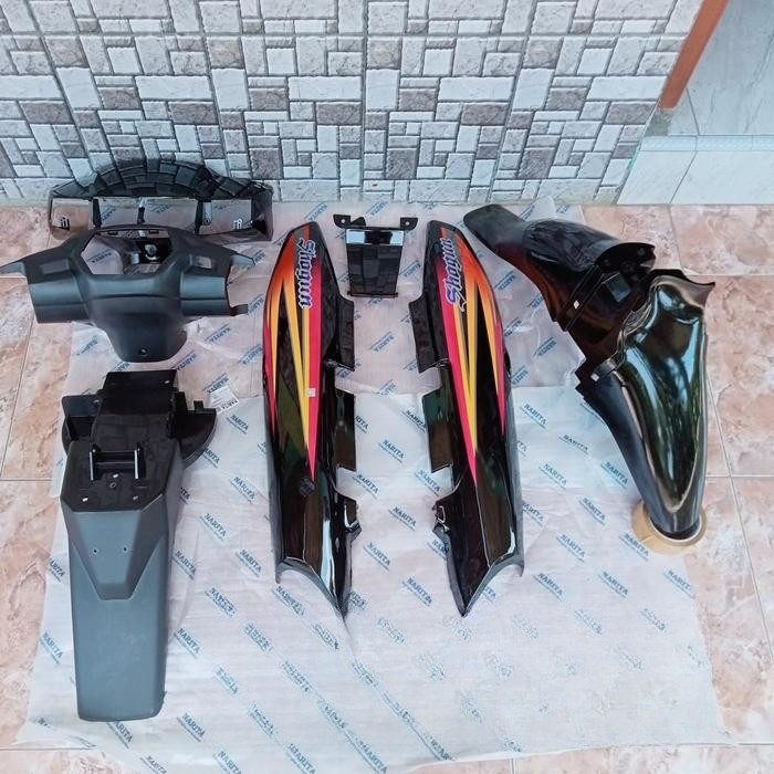 Paket Fullset Body Set Shogun Kebo+Striping