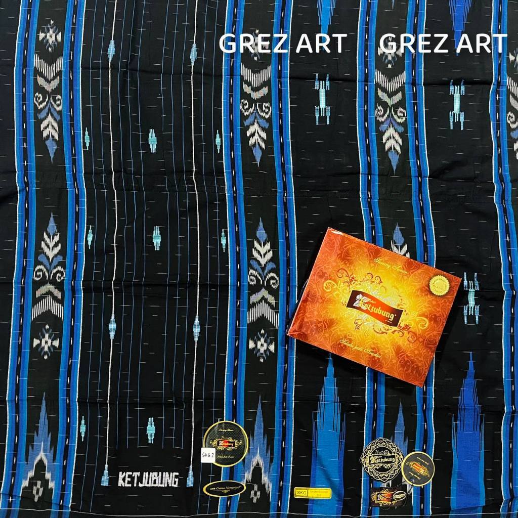 Sarung Ketjubung Gold Motif PLS , TDP Corak Polosan Hitam Ketjubung Red Mesres GREZ.ID