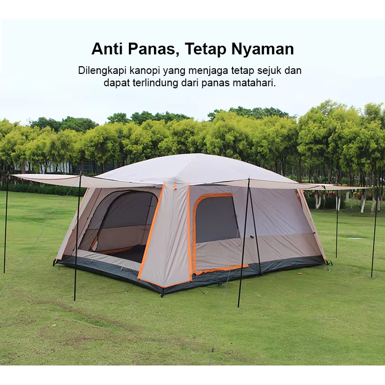 Tenda Camping Full Cover 3 - 4 Orang 5 - 8 Orang 8 - 12 Orang Tenda Camping Keluarga Tenda