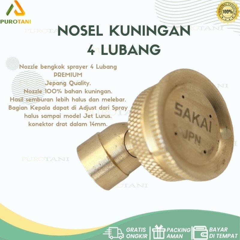 Spuyer Nosel Lubang 4 Nozzle Sprayer Kabut Berkabut